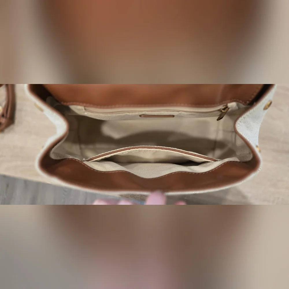 JW PEI Canvas Handbag With Faux Leather Trimming And Accents. Like New. - Picture 4 of 9